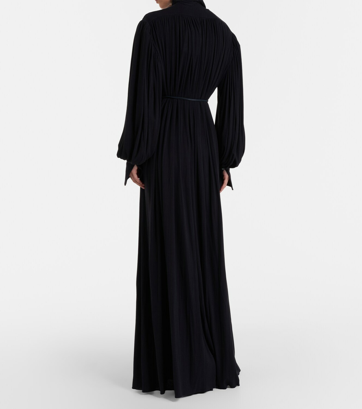 Calvin Klein Collection Yasmine scarf-detail cotton-blend maxi gown