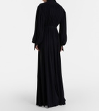 Calvin Klein Collection Yasmine scarf-detail cotton-blend maxi gown