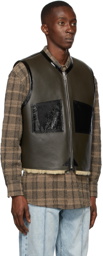 Our Legacy Reversible Brown & Beige Shearling Vest