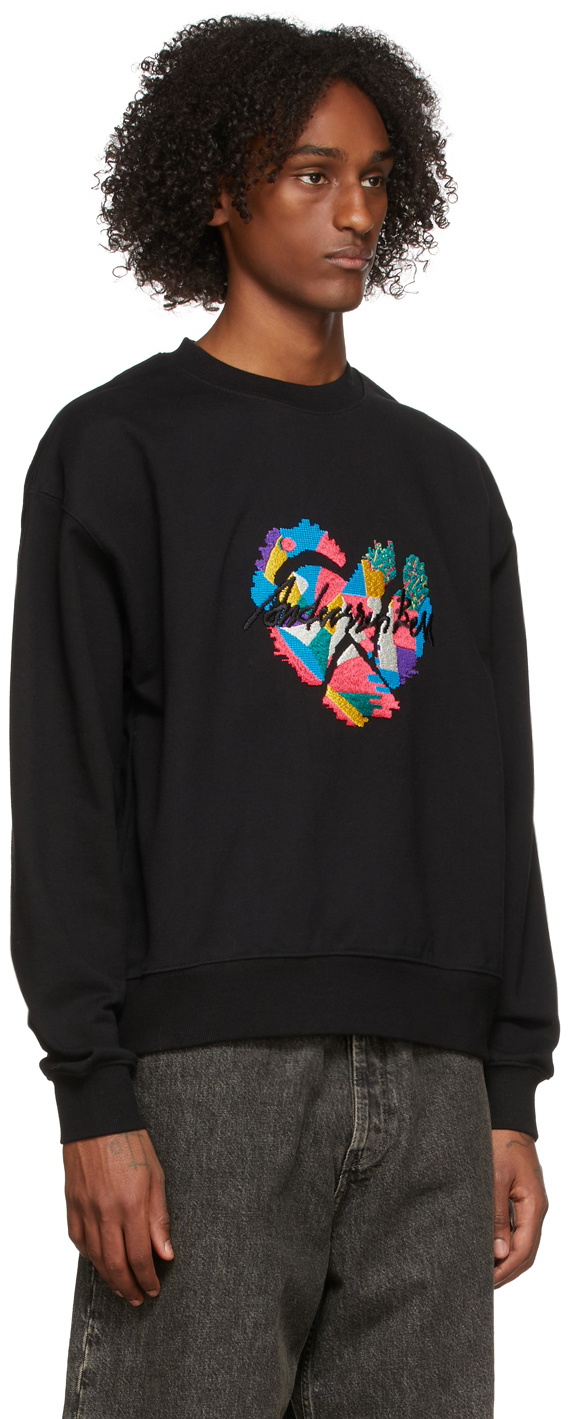 Andersson Bell Black Unisex Broken Heart Sweatshirt Andersson Bell