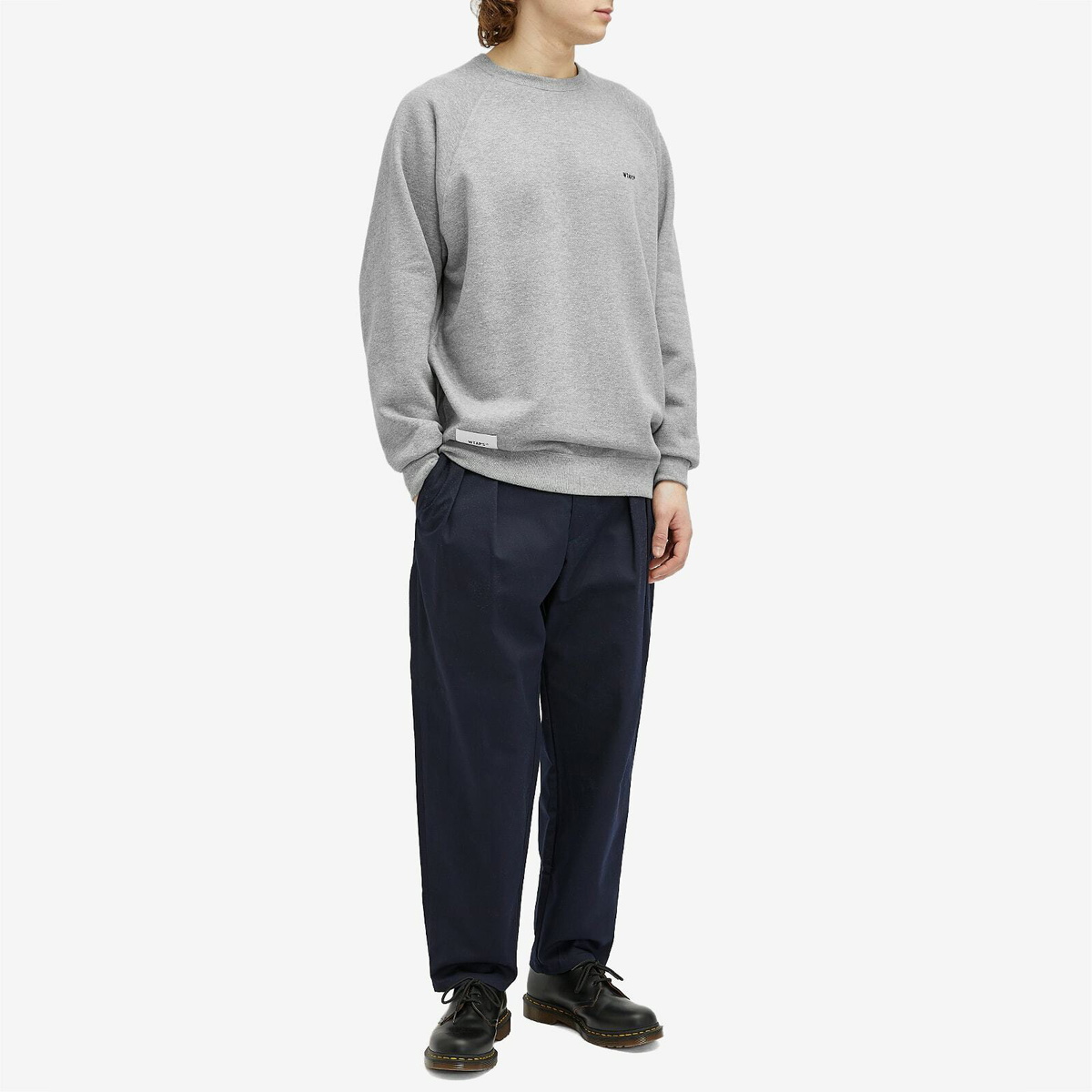 WTAPS DESIGN CREWNECK ASH GRAY Lサイズ WTAPS Men's 25 Logo Embroidered Sweatshirt in Ash Grey WTAPS