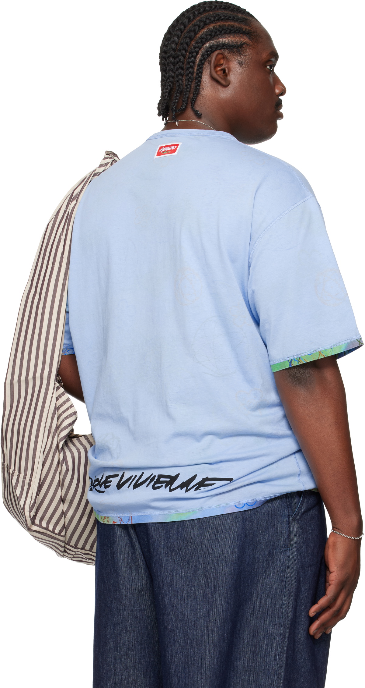 Kenzo Blue Futura 2000 Edition Kenzo Paris Reversible T-shirt Kenzo