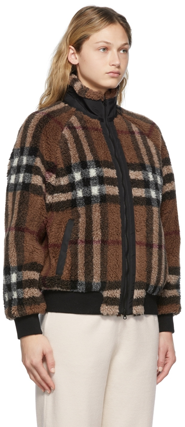Burberry Brown Lambeth Check Jacket Burberry