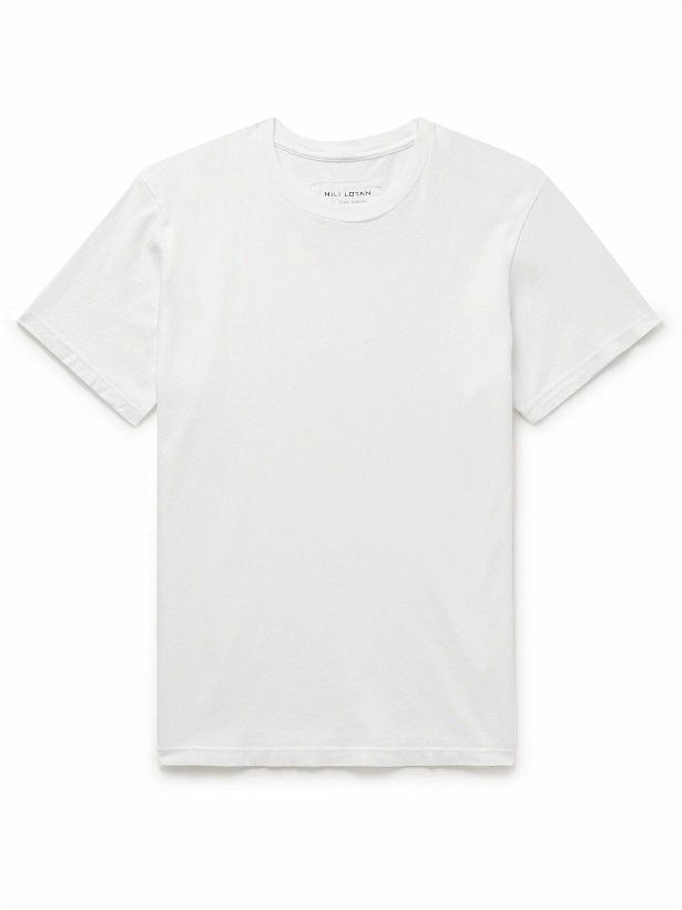 Photo: Nili Lotan - Bradley Cotton-Jersey T-Shirt - White