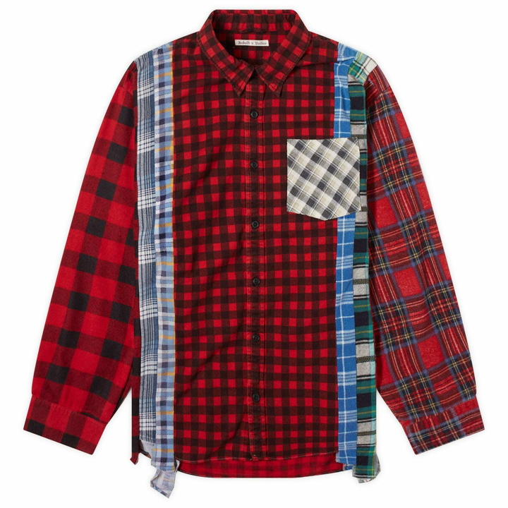 Photo: Needles Men's 7 Cuts Wide Flannel Shirt in Assorted 