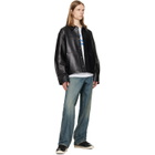Helmut Lang Black Bonded Leather Jacket