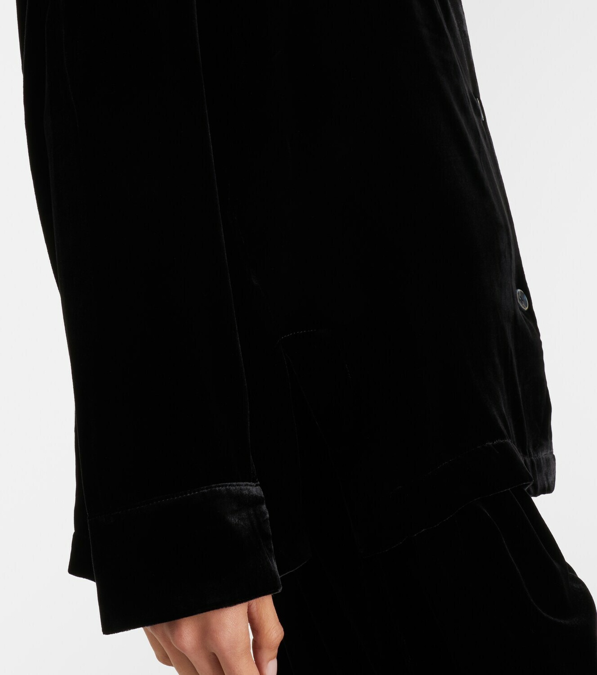 Asceno Calabasas velvet shirt