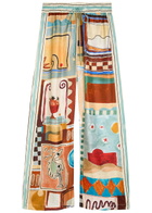 Alemais Michelle Printed Wide-leg Silk Trousers Multicoloured