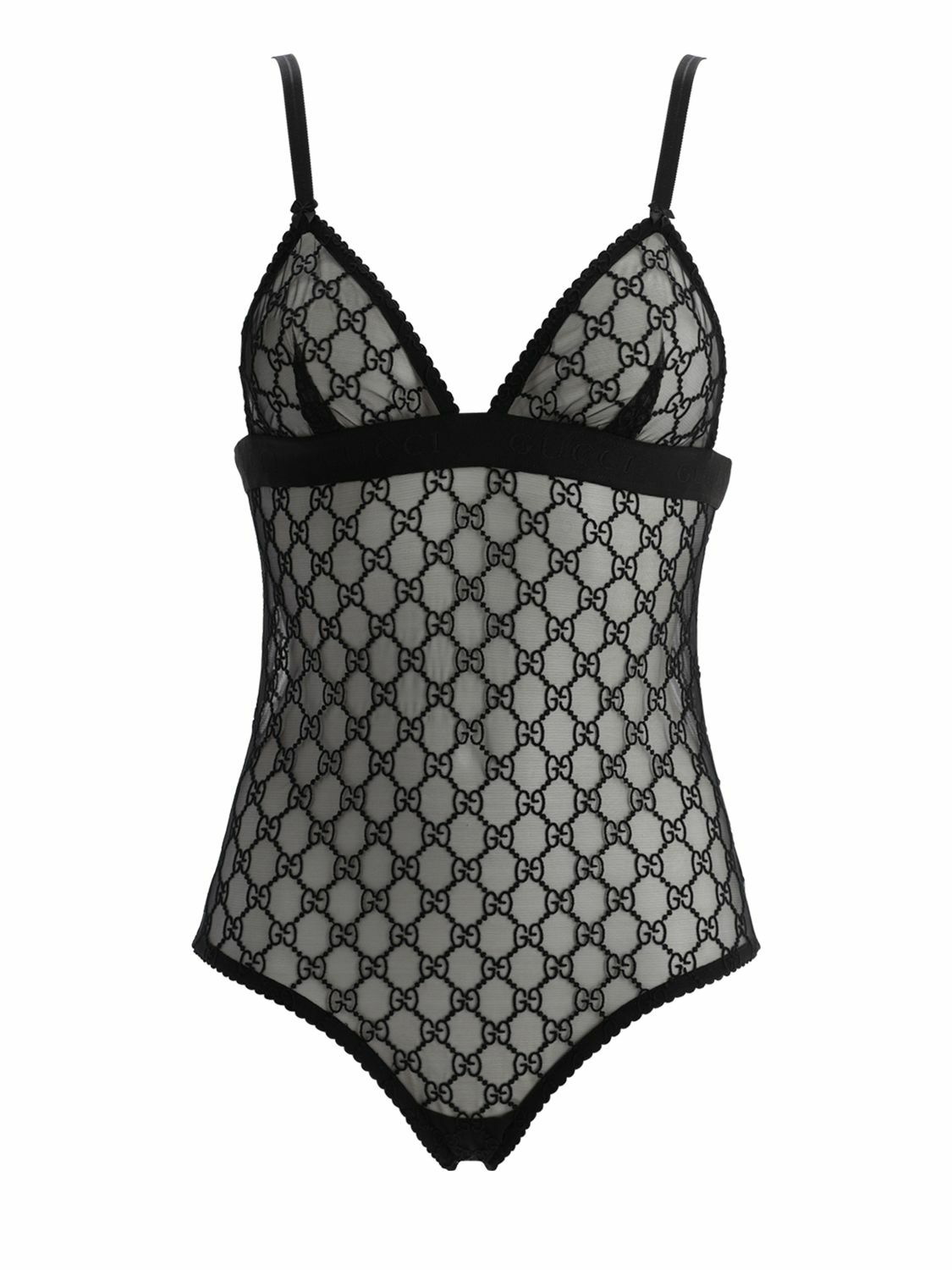 Gucci Black Tulle GG Lingerie Set Gucci