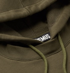 Jacquemus - Layered Fleece-Back Cotton-Blend Jersey Hoodie - Green