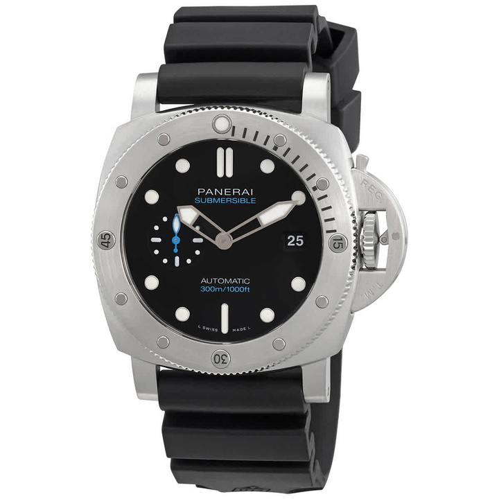 Photo: Panerai Submersible QuarantaQuattro 44mm Automatic Black Dial Mens Watch PAM01596