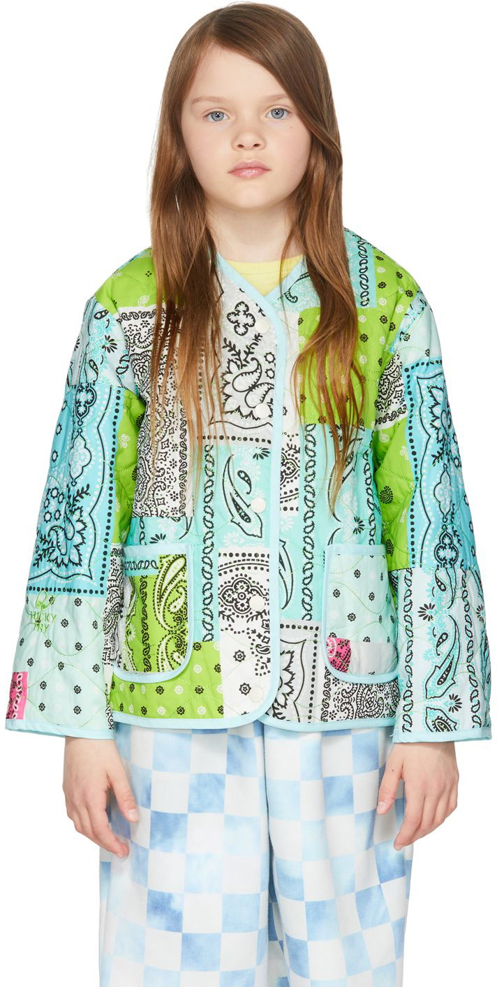 Luckytry Kids Blue Unique Paisley Jacket