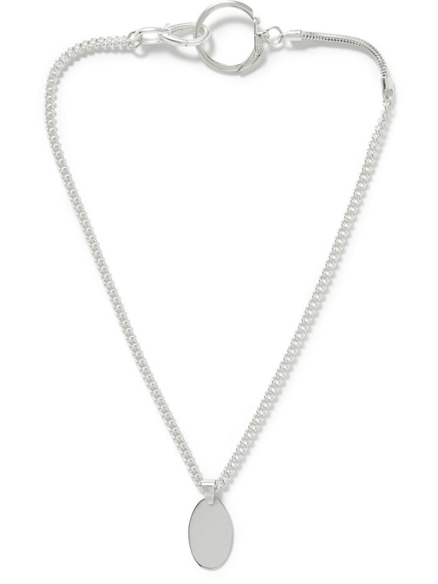Photo: Martine Ali - Tommy Tag Sterling Silver Pendant Necklace