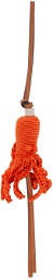 Loewe Brown & Orange Paula's Ibiza Crochet Octopus Keychain