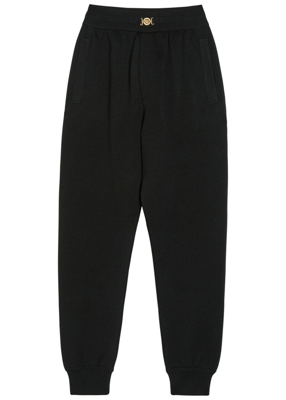 Photo: Versace Cotton and Cashmere-blend Trousers Black