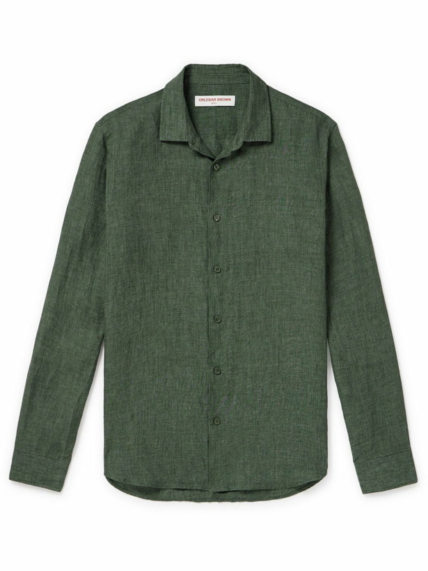 Photo: Orlebar Brown - Giles Linen Shirt - Green