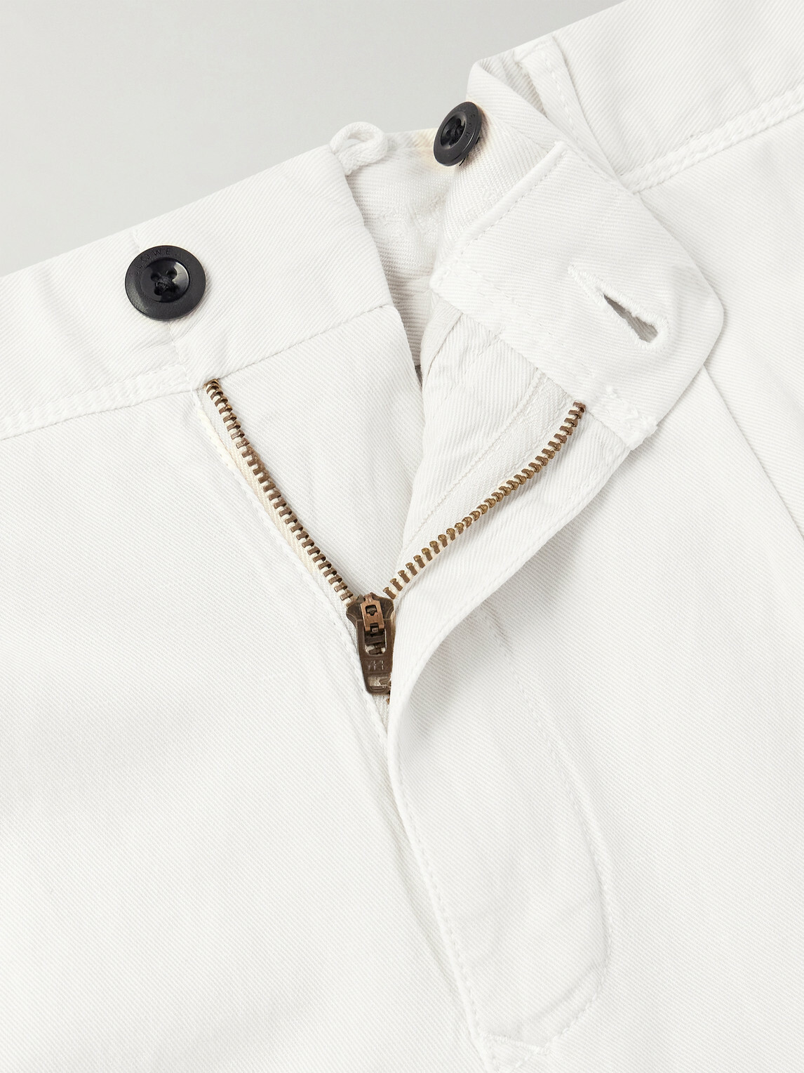 Slowear - Tapered Pleated Stretch-Cotton and Linen-Blend Gabardine Trousers - White