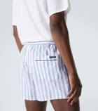 Dolce&Gabbana Striped cotton and silk poplin shorts