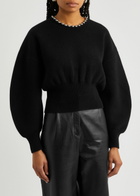 Alexander Wang Bead-embellished Wool-blend Jumper Black