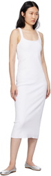 Chloé White Ruffle Midi Dress