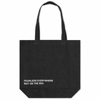 A.P.C. Diane Denim Tonal Logo Shopping Bag in Washed Black