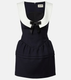 Shushu/Tong Bow-detail wool minidress