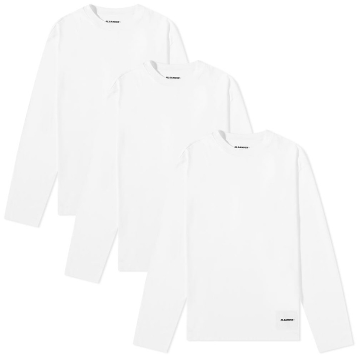 Photo: Jil Sander Men's Long Sleeve T-Shirt - 3 Pack in White