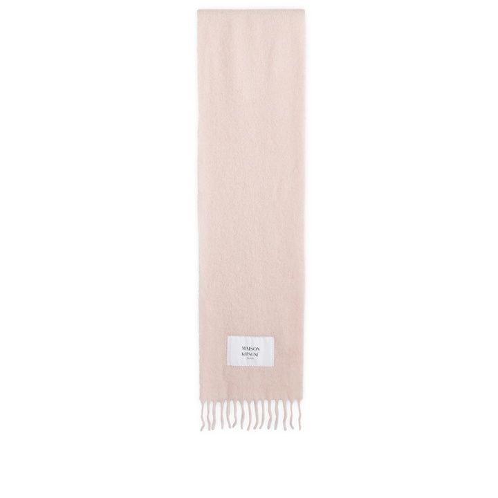 Photo: Maison Kitsuné Women's Baby Alpaca Scarf in Pasture Rose 