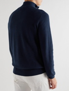 Polo Ralph Lauren - Logo-Embroidered Cotton-Jersey Half-Zip Sweater - Blue