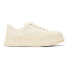 Jil Sander Off-White Leather Platform Sneakers