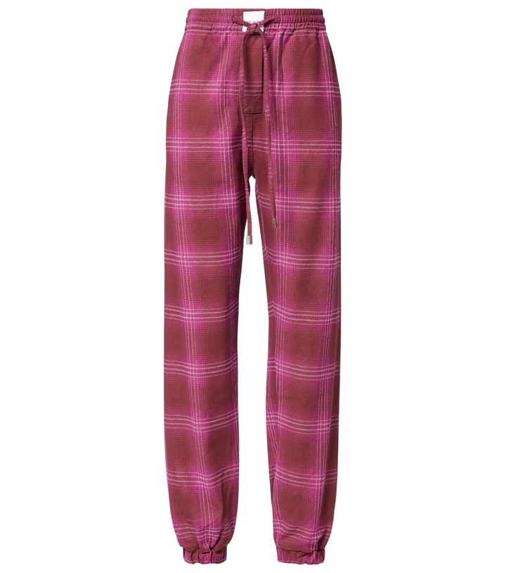 Photo: The Attico Checked cotton flannel sweatpants