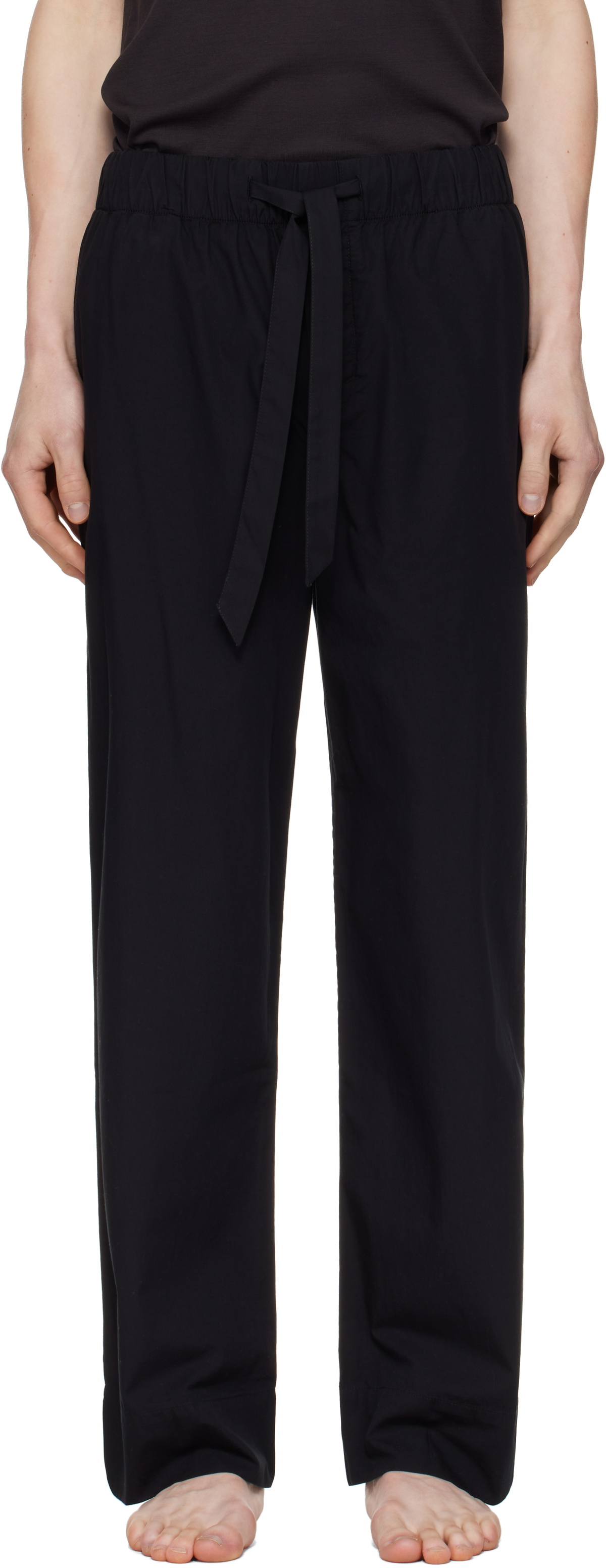 Tekla Black Poplin Pyjama Pants