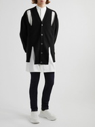 Alexander McQueen - Cutout Ribbed Wool Cardigan - Black