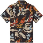 Maharishi Men's Peace Cranes Vacation Shirt in Black