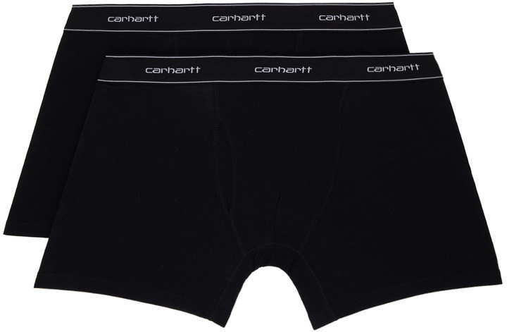 Photo: Carhartt Work In Progress Two-Pack Black Cotton Boxers