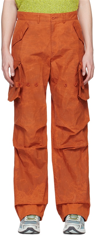 Photo: Andersson Bell Orange Fatani Crack Cargo Pants