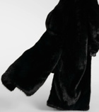 Balenciaga Off-shoulder faux fur coat