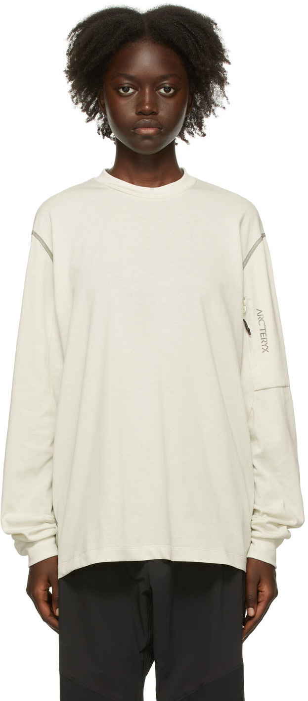 ARC'TERYX System A Off-White Copal Bird Long Sleeve T-Shirt