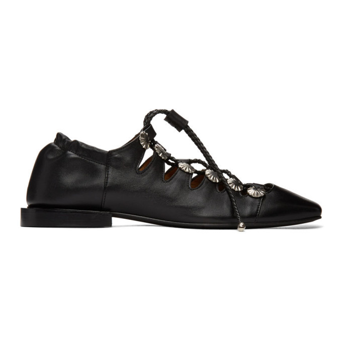 Toga Pulla Black Studded Lace-Up Oxfords Toga Pulla