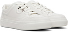 Ferragamo White Gancini Sneakers