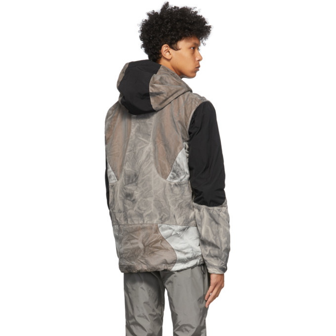 Arnar Mar Jonsson Black and Grey Panel Overdyed Jacket