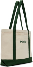 Palmes Beige & Green Net Tote