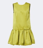 Plan C Bow-detail satin minidress