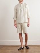 Loro Piana - Straight-Leg Linen Drawstring Bermuda Shorts - Neutrals