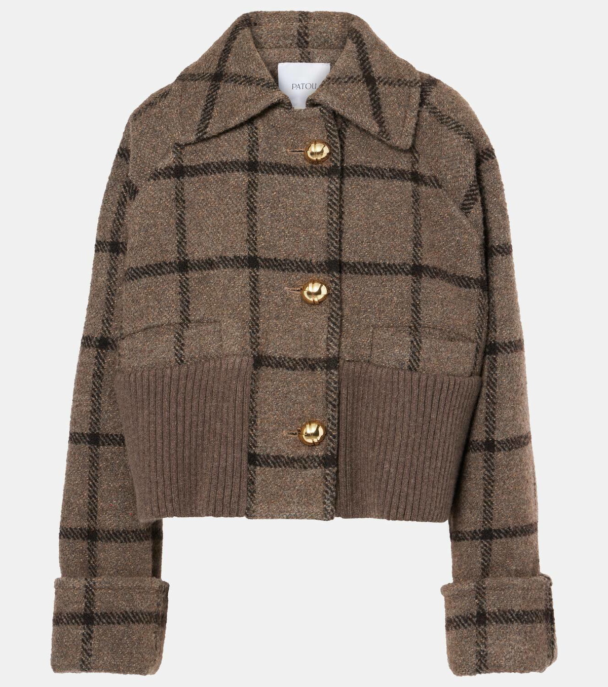 Patou Oversized checked wool-blend jacket Patou