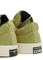 Rick Owens X Converse Dkshdw Calf-hair Sneakers Green