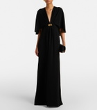 Max Mara Elegante caped cady gown