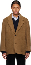 Solid Homme Tan Fleece Blazer