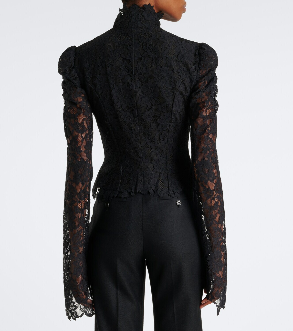 De La Vali Vitalis lace cotton-blend corset top
