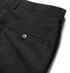 Lanvin - Black Slim-Fit Glittered Grosgrain-Trimmed Wool and Mohair-Blend Tuxedo Trousers - Men - Black